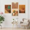 SET OF 4 DIGITAL WALL PAINTING