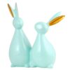 Rabbit Cute Pair Statue for Home Decor Showpiece | Kids Room Decorative Showpiece (Light Green) - Image 4
