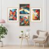 SET OF 4 DIGITAL WALL PAINTING