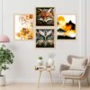 SET OF 4 DIGITAL WALL PAINTING