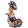 LADY with Basket Showpiece for Home Decor brown Showpiece | Girl Basket Showpiece & Office Decor Showpiece - Image 3