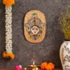 Oval Shaped Design Bamboo Hand Crafted Wall Hangings Durga Ji  For Home Decor | Bamboo Art For Wall Decor - Image 2